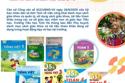 Danh mục sách giáo khoa và sách tham khảo được sử dụng tại trường trong năm học 2025-2026