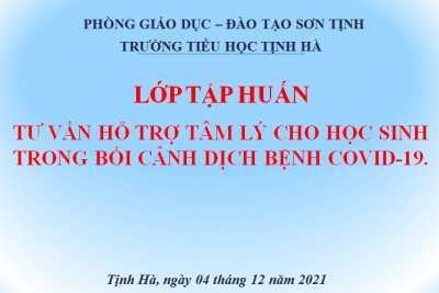 Tập huấn tư vấn, hỗ trợ tâm lý học sinh trong bối cảnh dịch bệnh Covid-19